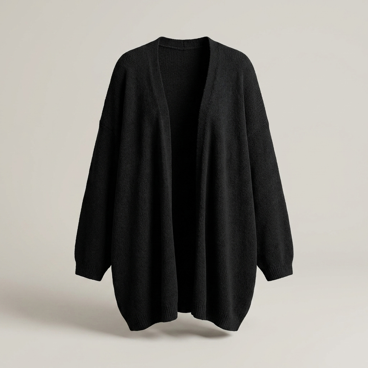 PLUXSTYLE::numise::oversized-maxi-cardigan::pack-black