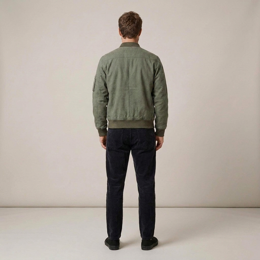 PLUXSTYLE::numise::mens-ribbed-trim-parka::back