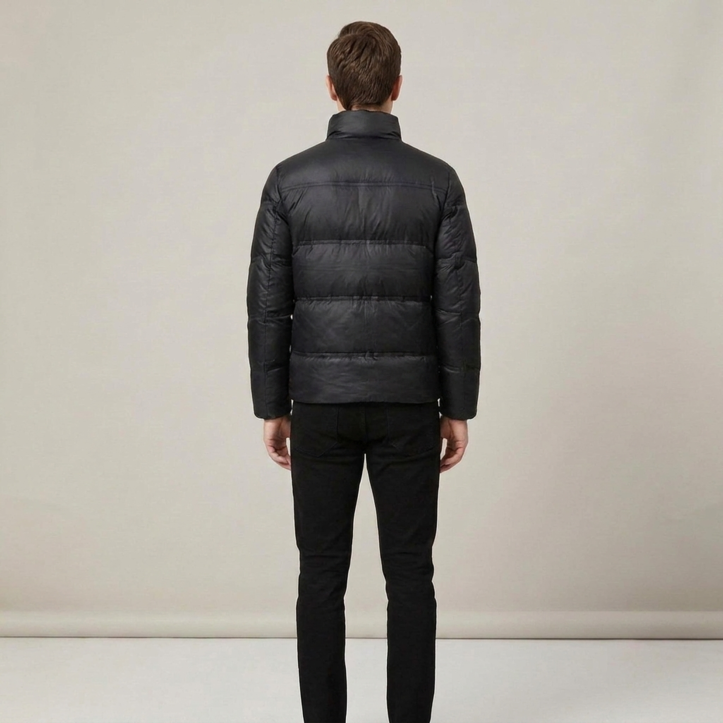PLUXSTYLE::numise::mens-stand-collar-winter-parka::back