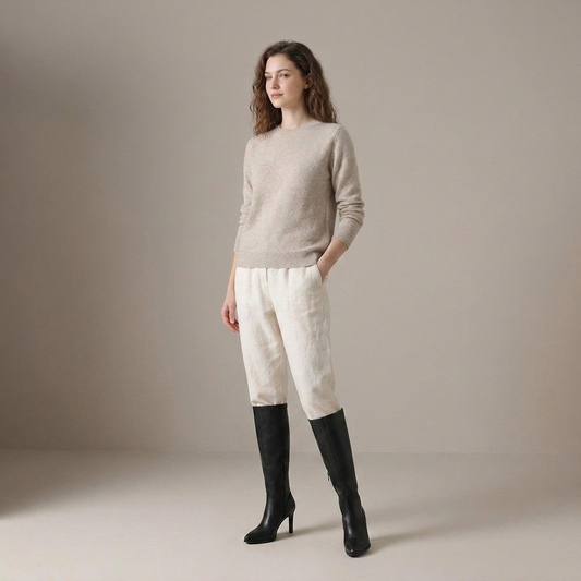 PLUXSTYLE::numise::womens-slim-heel-knee-high-boots::zoom-out