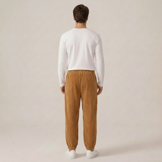 PLUXSTYLE::numise::mens-relaxed-drawstring-pants::back