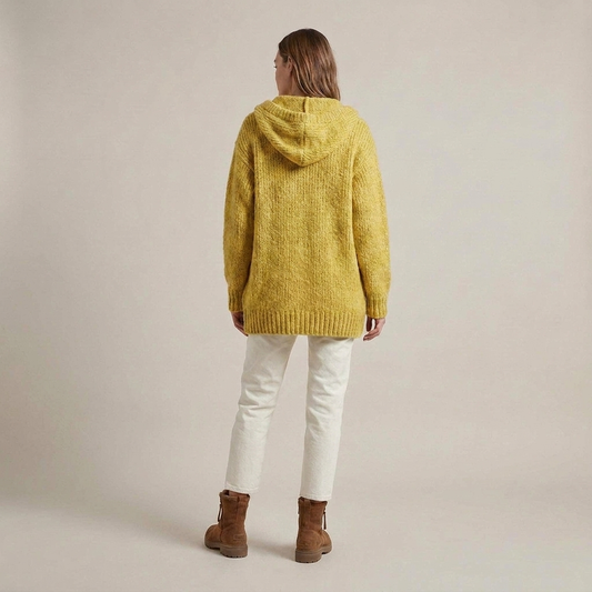 PLUXSTYLE::numise::longline-hooded-cardigan-1::back