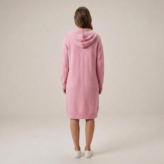 PLUXSTYLE::numise::aliva-relaxed-longline-cardigan::back