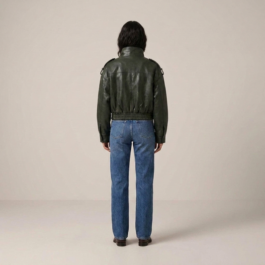 PLUXSTYLE::numise::womens-cropped-parka::back