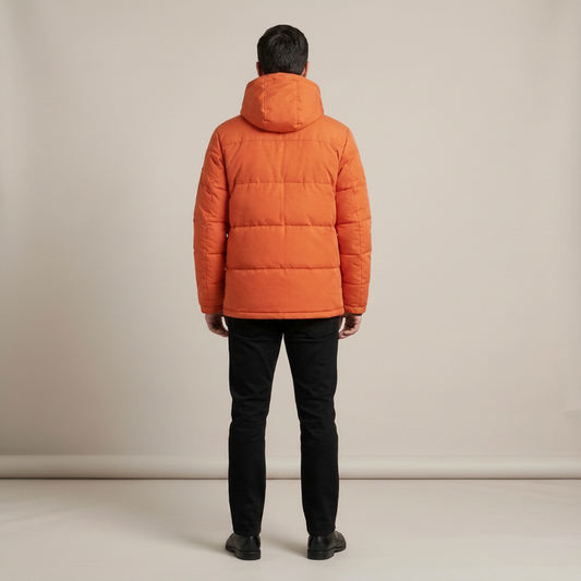 PLUXSTYLE::numise::mens-water-repellent-tailored-parka::back