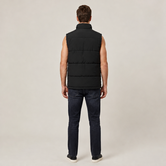PLUXSTYLE::numise::mens-warm-lined-vest::back