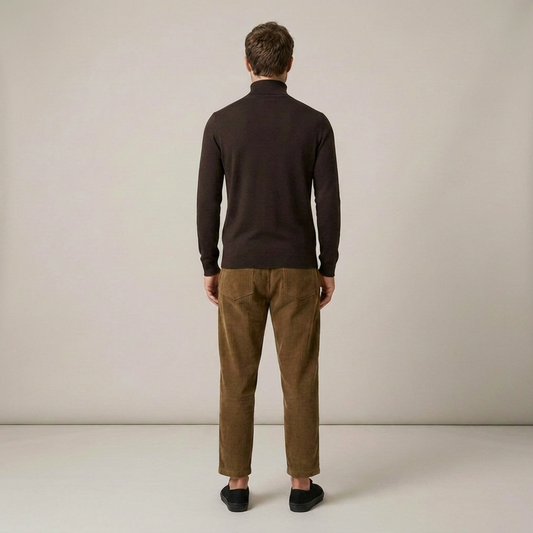 PLUXSTYLE::numise::mens-classic-turtleneck-sweater::back