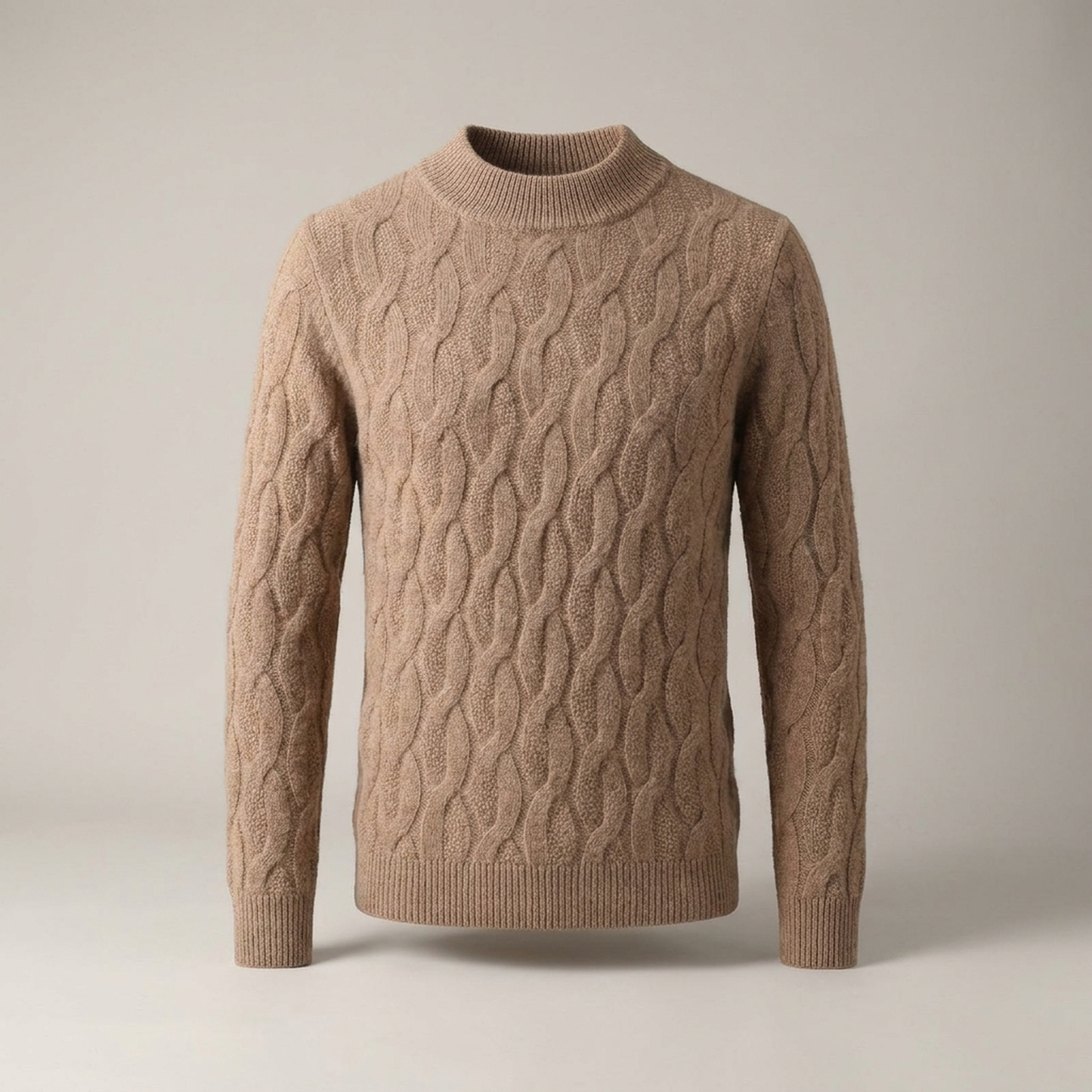 PLUXSTYLE::numise::mens-mock-neck-sweater::pack-camel-brown
