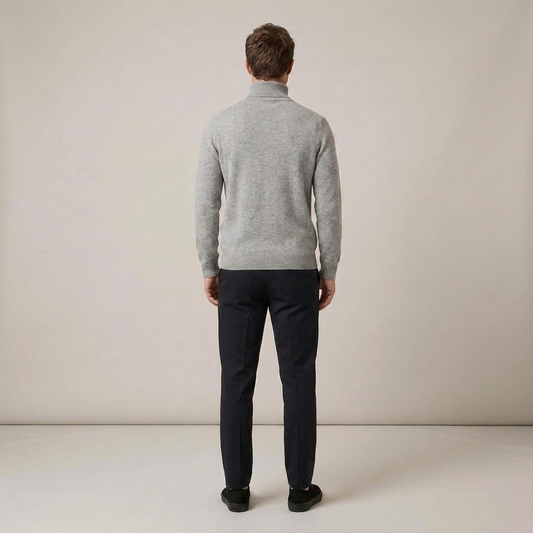 PLUXSTYLE::numise::mens-everyday-roll-neck-sweater::back