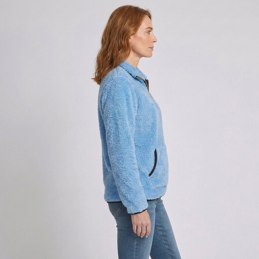 Pullover mit halbem Reißverschluss vorn
