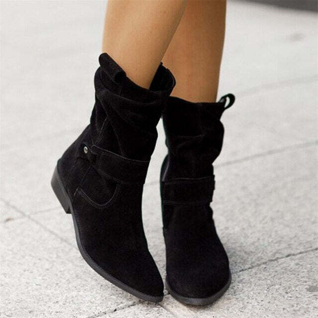 PLUXSTYLE::numise::womens-buckle-slouch-ankle-footwear::lifestyle-keep-2