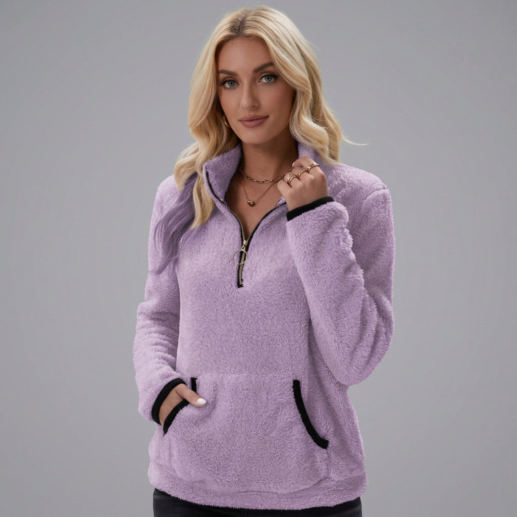 Molly | Fleece-Pullover für Damen mit halbem Reißverschluss