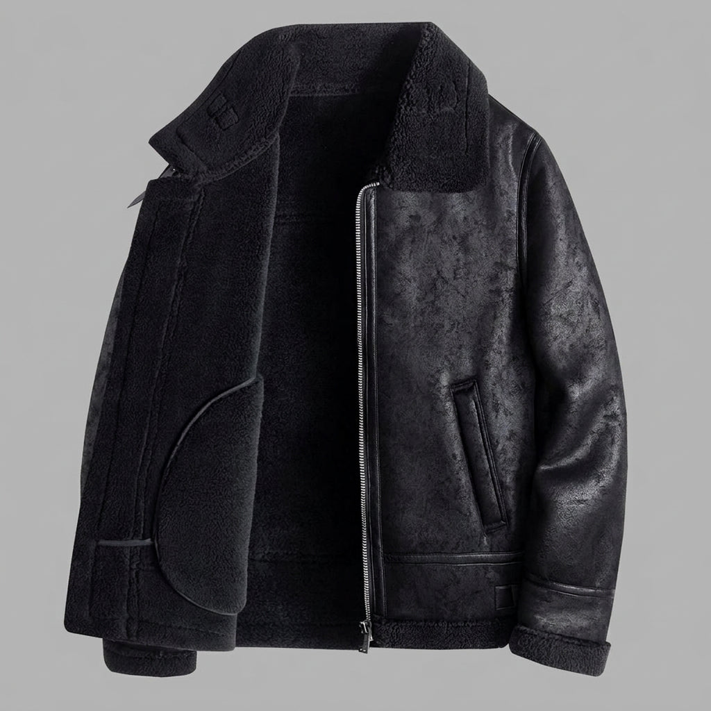 Declan | Winterjacke aus Kunstschaffell für Herren