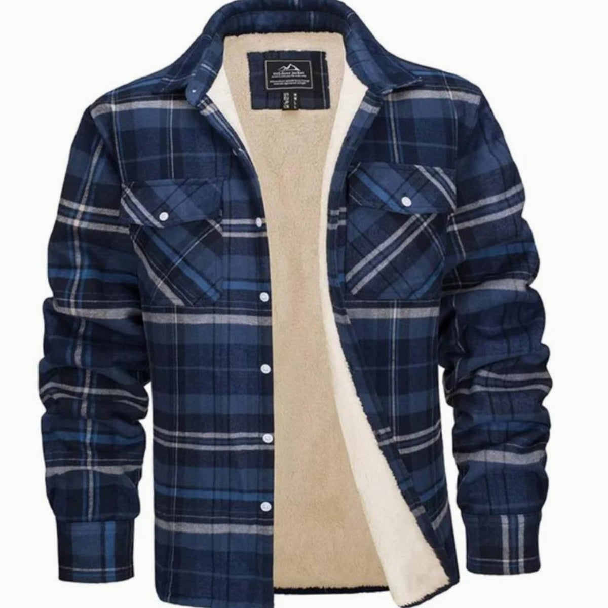 Herren-Hemdjacke mit Karomuster