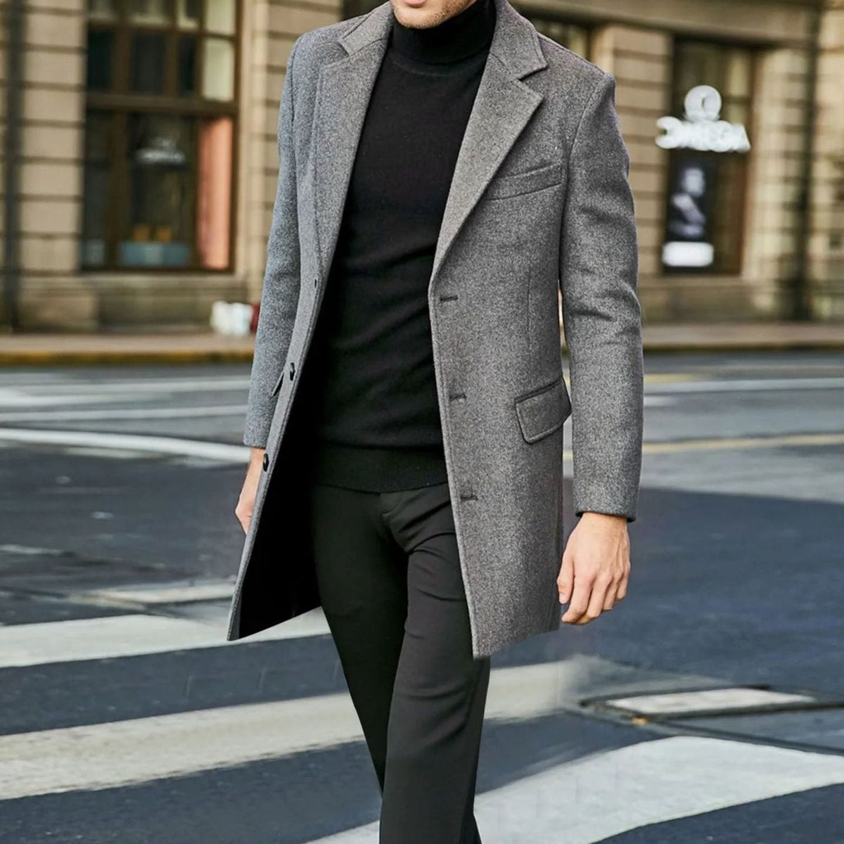 Men's Long Overcoat Outerwear