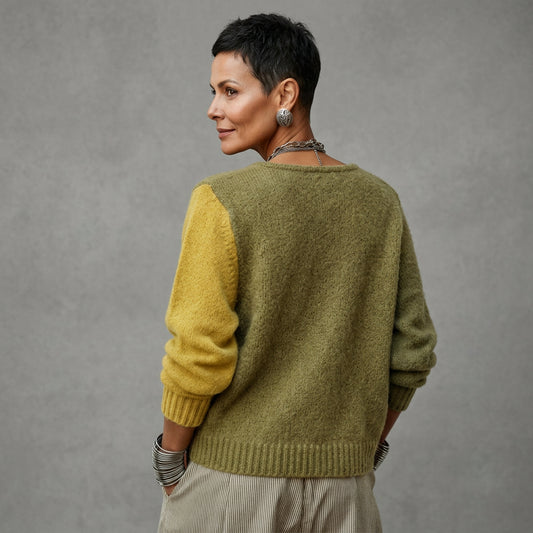 Pullover mit lockerem Schnitt und Color-Blocking