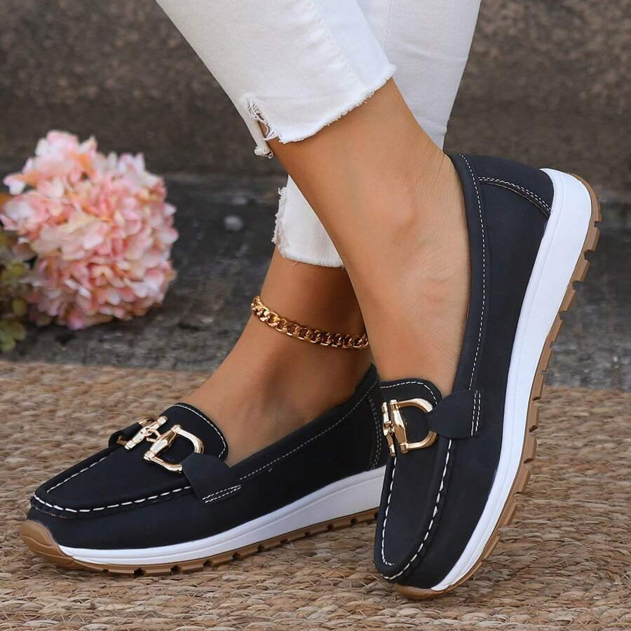 PLUXSTYLE::numise::ava-gold-buckle-comfort-loafers::lifestyle-keep-2