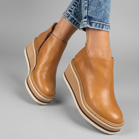 Platform Wedge Ankle Boots