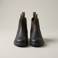 PLUXSTYLE::numise::mens-lug-sole-chelsea-boots::pack-black-and-brown