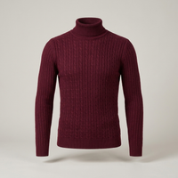 PLUXSTYLE::numise::mens-high-neck-sweater::pack-burgundy