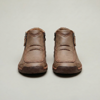 PLUXSTYLE::numise::mens-side-zip-stitched-ankle-footwear::pack-khaki