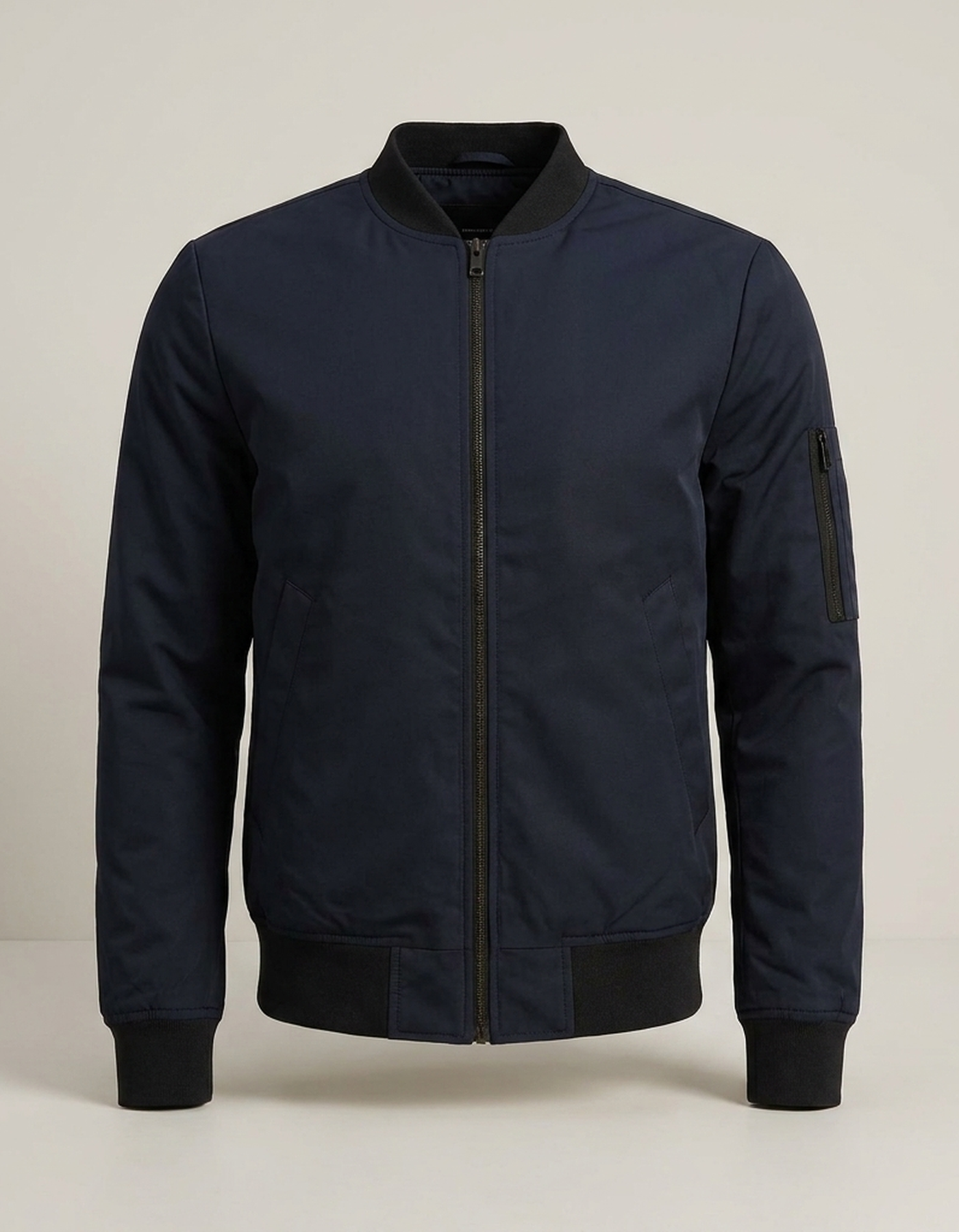PLUXSTYLE::numise::mens-classic-bomber-jacket::pack-navy-blue