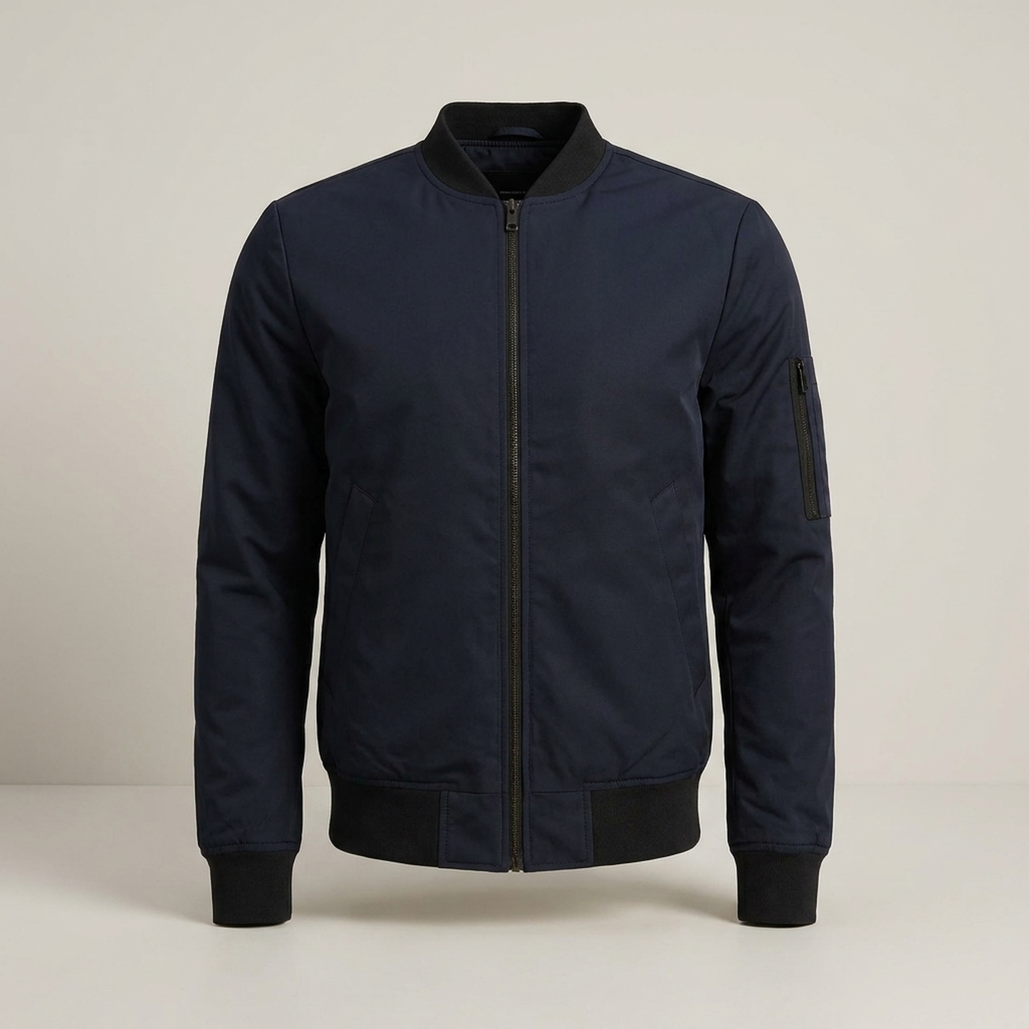 PLUXSTYLE::numise::mens-classic-bomber-jacket::pack-navy-blue