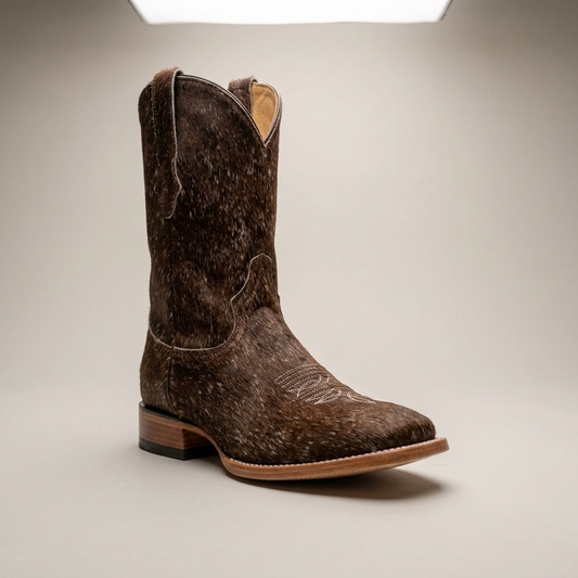 PLUXSTYLE::numise::mens-polished-brown-boots::closeup-hero