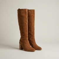 PLUXSTYLE::numise::western-block-heel-knee-high-boots::pack-brown