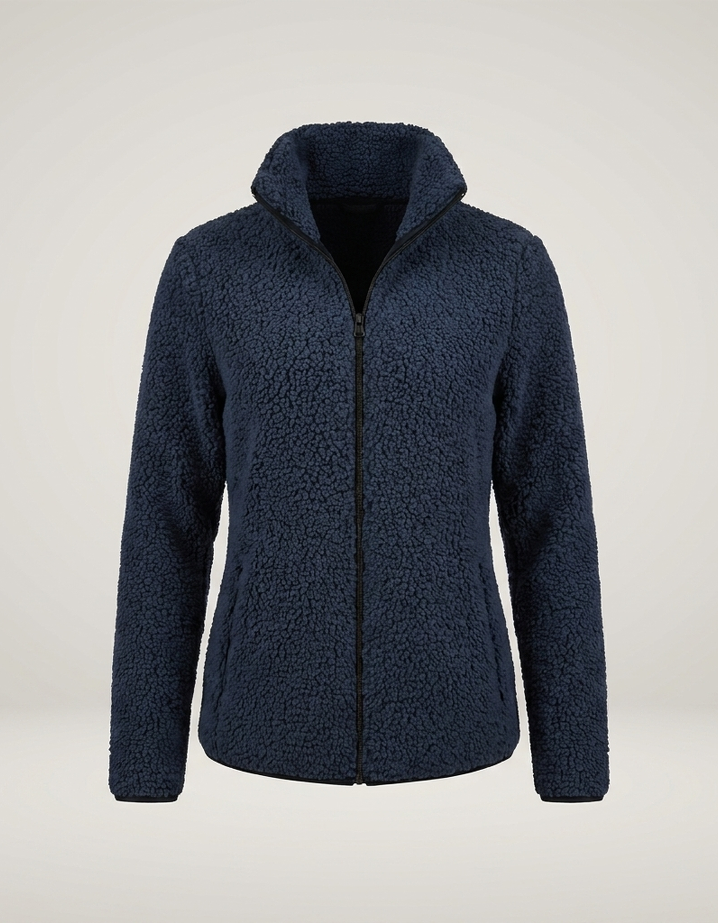 PLUXSTYLE::numise::womens-high-collar-parka::pack-navy-blue