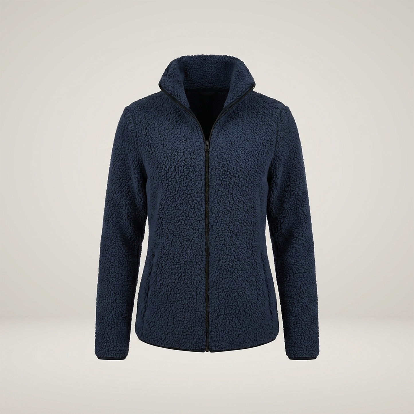 PLUXSTYLE::numise::womens-high-collar-parka::pack-navy-blue