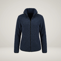 PLUXSTYLE::numise::womens-high-collar-parka::pack-navy-blue