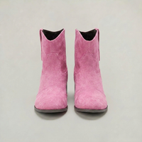 PLUXSTYLE::numise::womens-western-ankle-boots::pack-pink