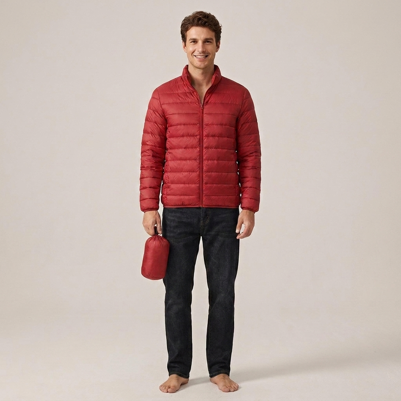 PLUXSTYLE::numise::mens-packable-puffer-parka::front