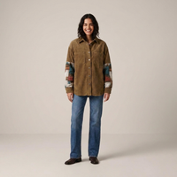 PLUXSTYLE::numise::aztec-print-shirt-jacket::front