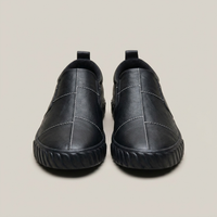 PLUXSTYLE::numise::mens-contrast-stitch-penny-loafers::pack-black