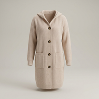 PLUXSTYLE::numise::longline-hooded-cardigan::pack-apricot