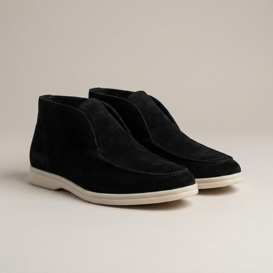PLUXSTYLE::numise::harbor-high-cut-loafers::closeup-detail