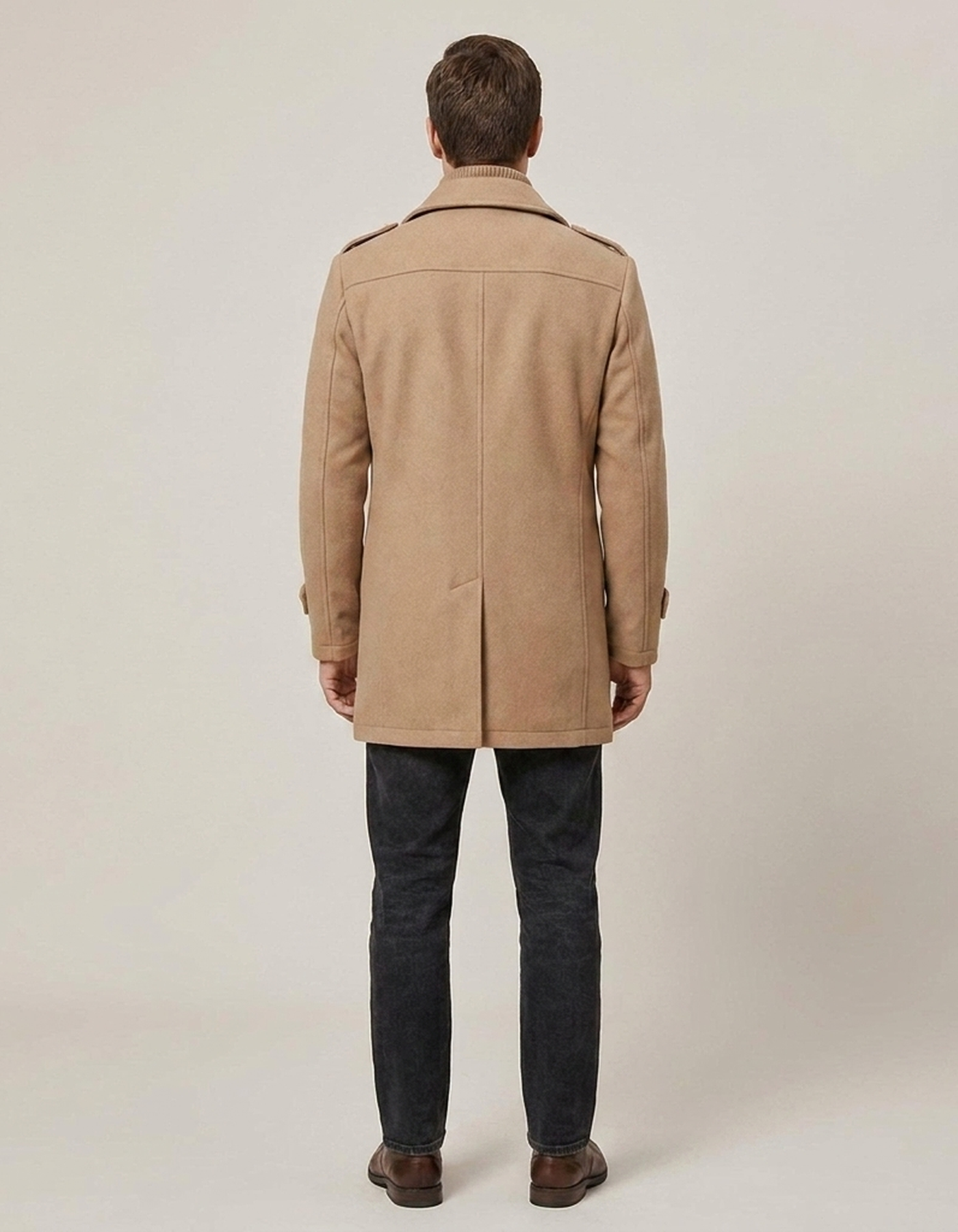 PLUXSTYLE::numise::mens-slim-fit-epaulet-parka::back