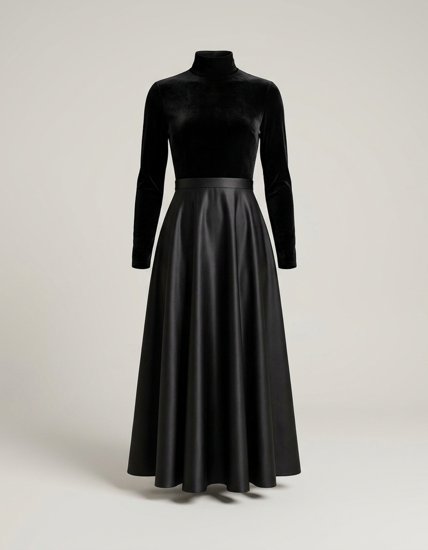PLUXSTYLE::numise::ava-black-long-sleeve-midi-dress::pack-black