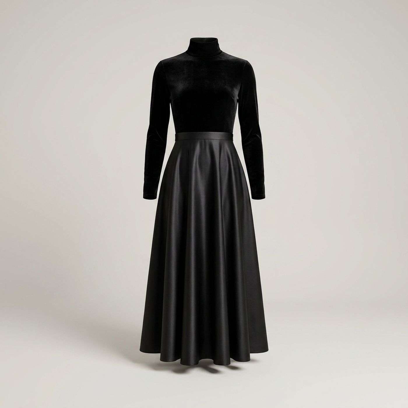 PLUXSTYLE::numise::ava-black-long-sleeve-midi-dress::pack-black