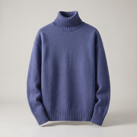PLUXSTYLE::numise::adrien-straight-fit-turtleneck-sweater::pack-blue
