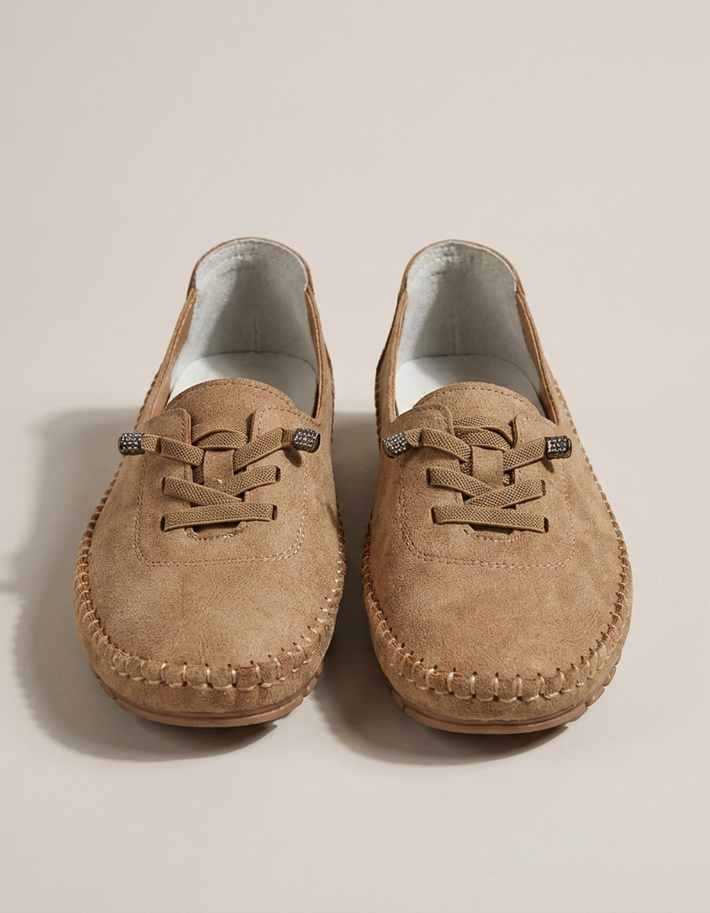 PLUXSTYLE::numise::womens-flexible-walking-loafers::pack-brown