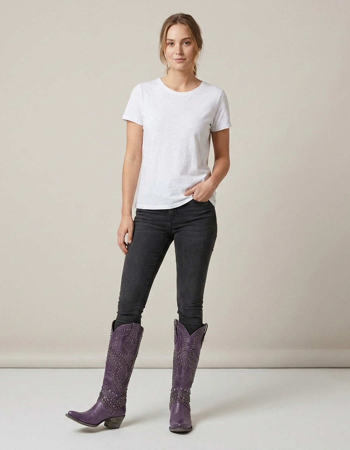 PLUXSTYLE::numise::amelia-studded-western-boots::zoom-out
