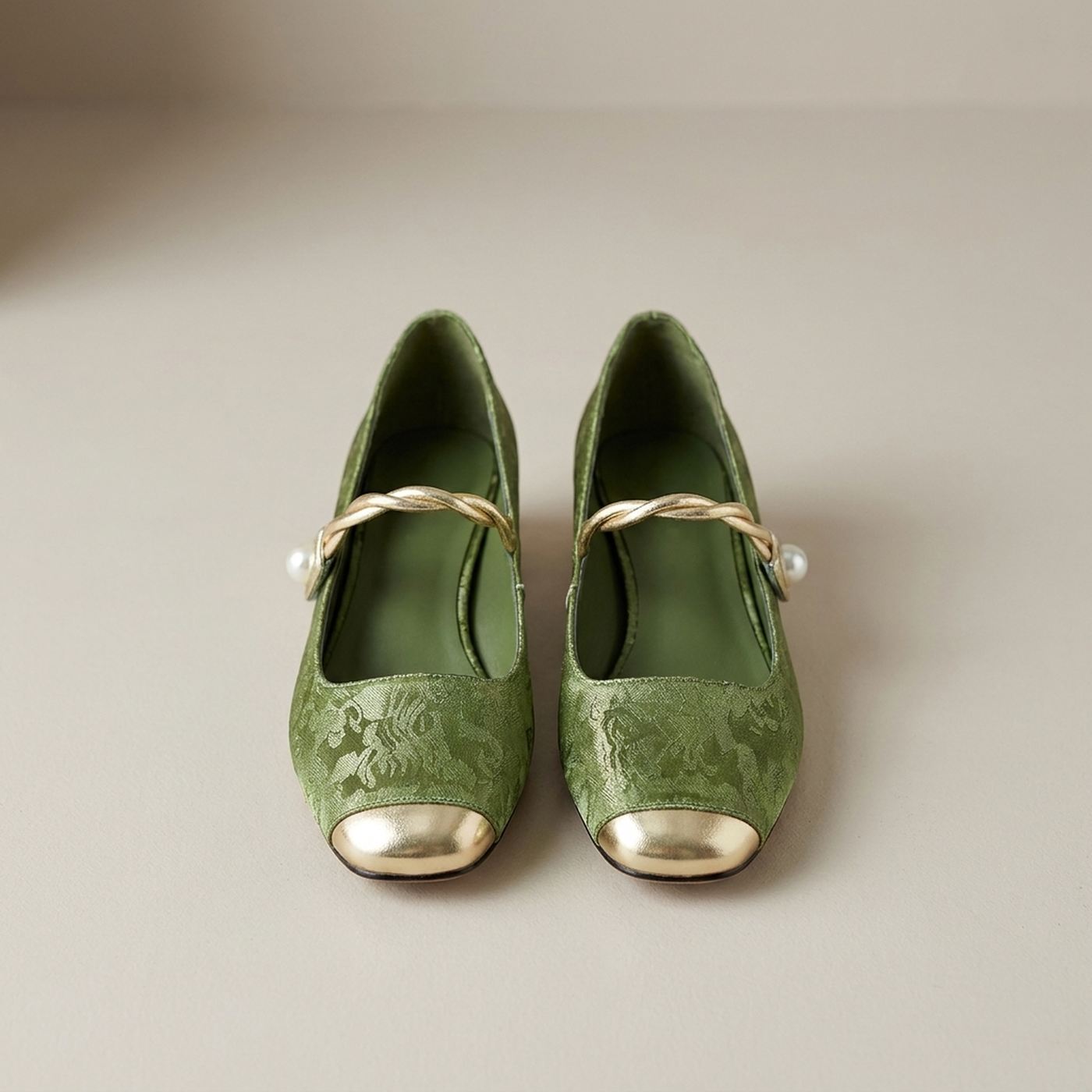 PLUXSTYLE::numise::everyday-mary-jane-shoes::pack-green