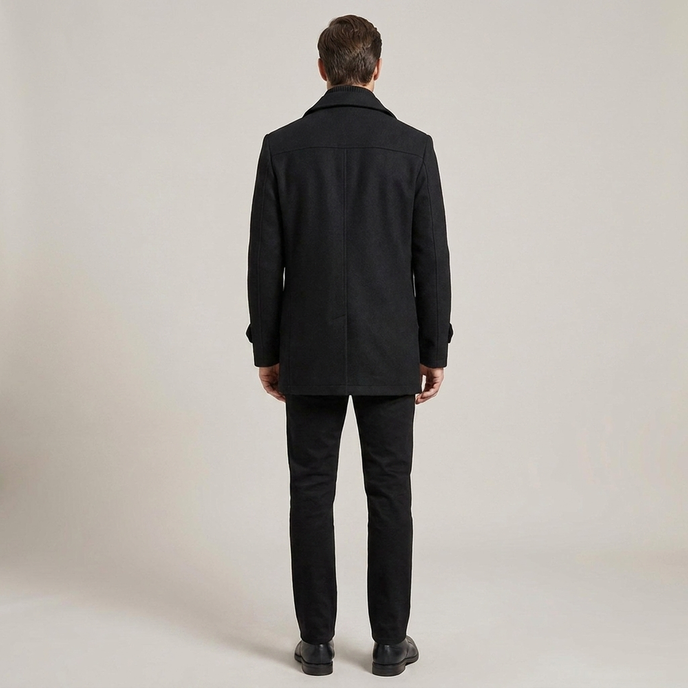 PLUXSTYLE::numise::mens-stand-collar-business-parka::back
