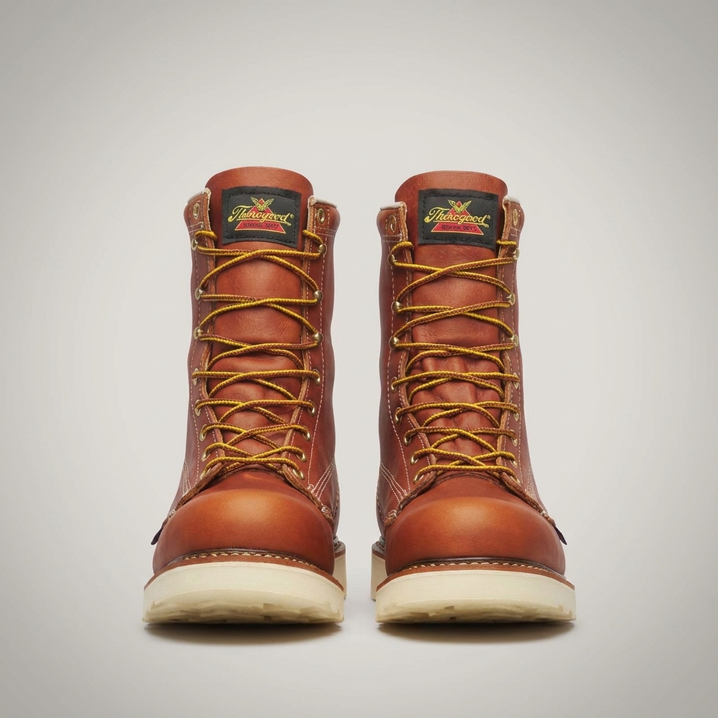 PLUXSTYLE::numise::tobacco-plain-toe-wedge-boots::pack-tobacco-brown