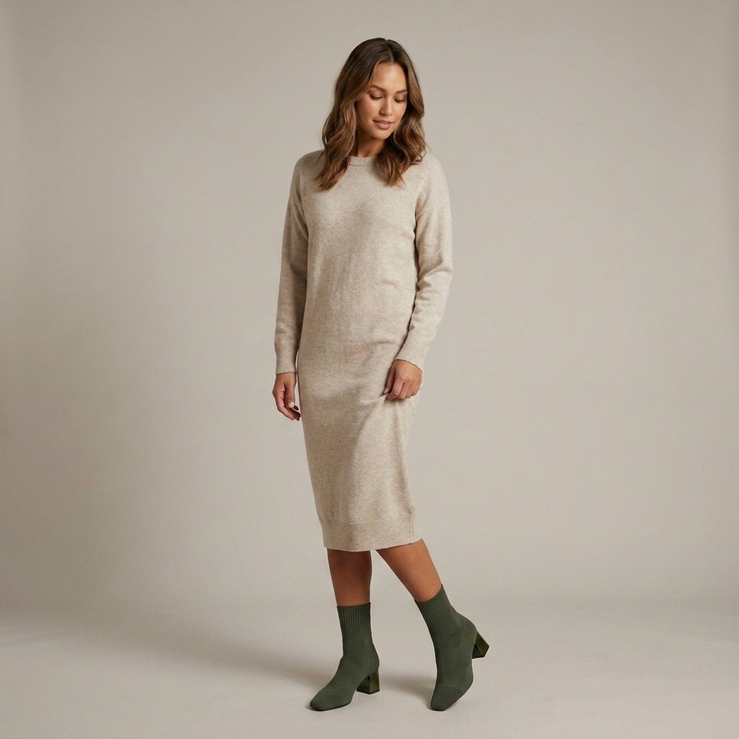 PLUXSTYLE::numise::ribbed-collar-ankle-boots::zoom-out
