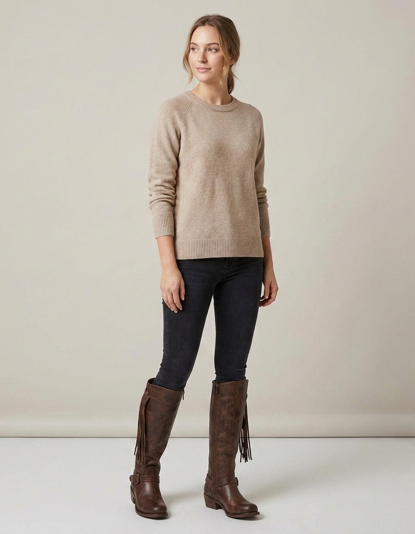 PLUXSTYLE::numise::side-zip-western-knee-high-boots::zoom-out