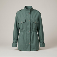 PLUXSTYLE::numise::belted-utility-parka::pack-green